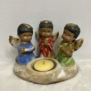 Glazed Porcelain Candle Holder